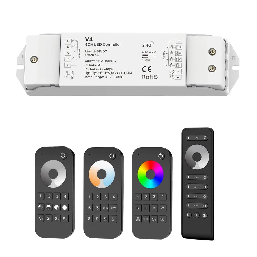 RGB RGBW CCT , 2.4G  RF , 4 ä LED RF Ʈѷ, RGB RGBW LED Ʈ 